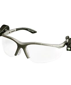 3M Safety Glasses, Light Vision, ANSI Z87, Anti-Fog Anti-Scratch Clear Lens, Gray Frame, Adjustable Ultra-Bright LED Lights Attached